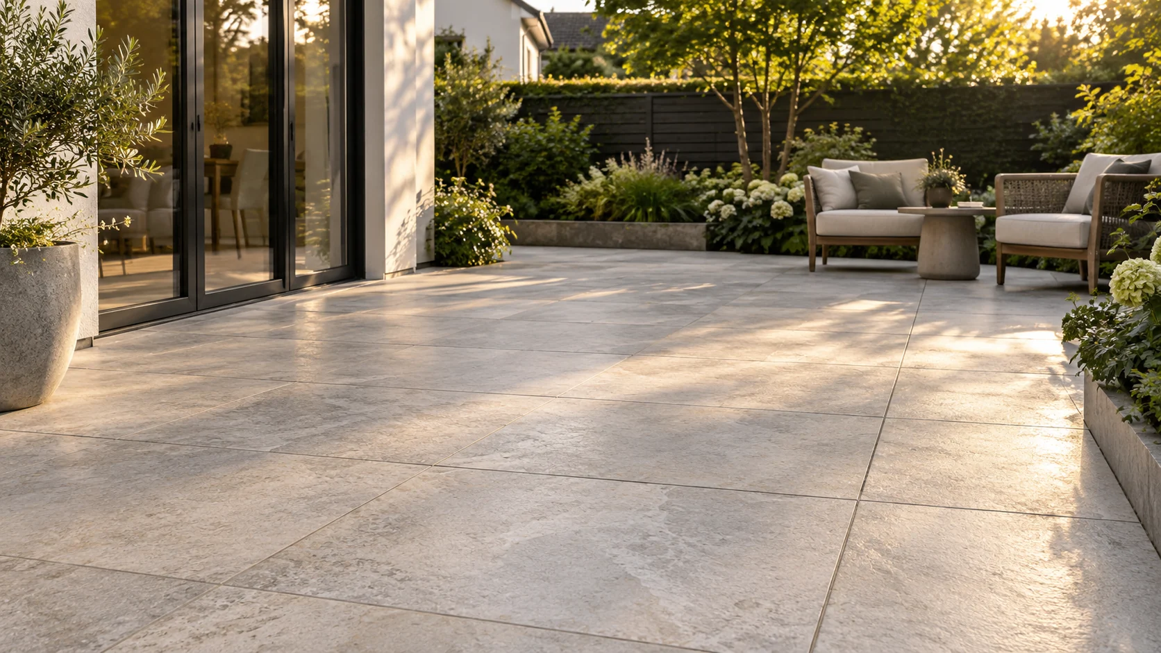Terrasse im gereinigten Zustand